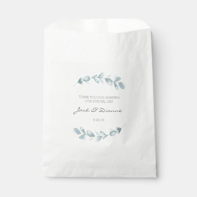 Bolsas de papel favoritas de bodas personalizadas  (Anverso)
