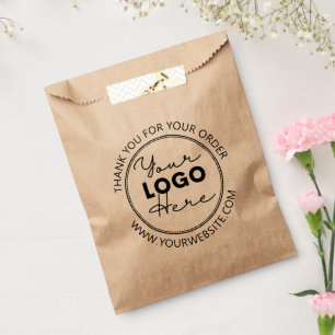 Bolsas de papel marrón Kraft pequeño con logotipo