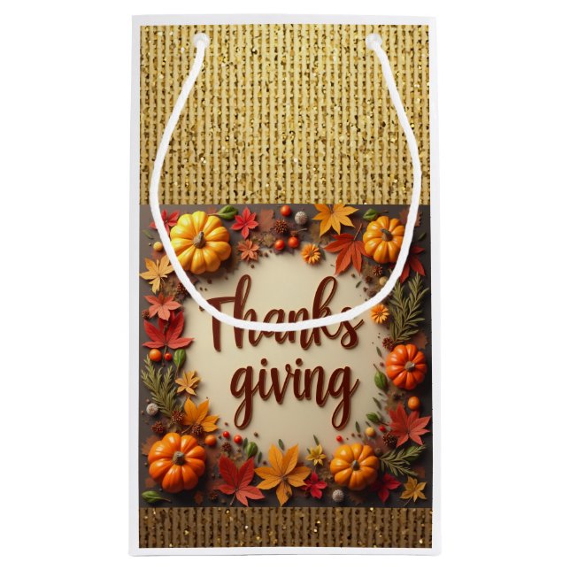 Bolsas de papel para el Día de Acción de Gracias (Reverso)