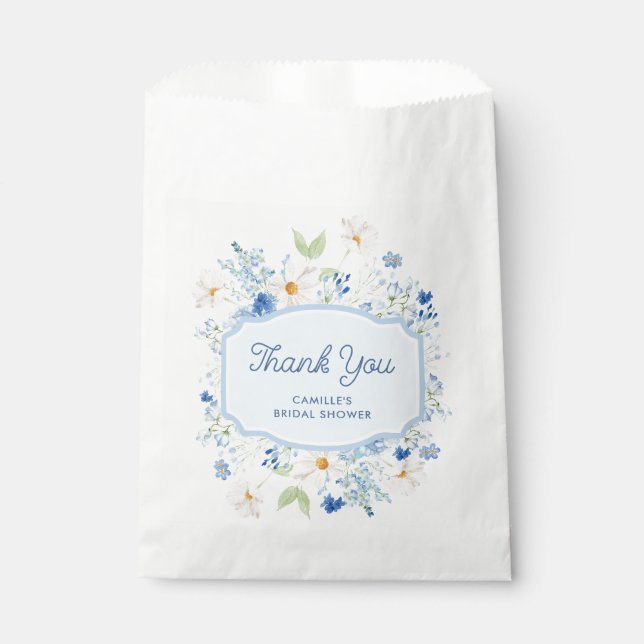 Bolsas de papel para favores de boda con diseño fl (Anverso)