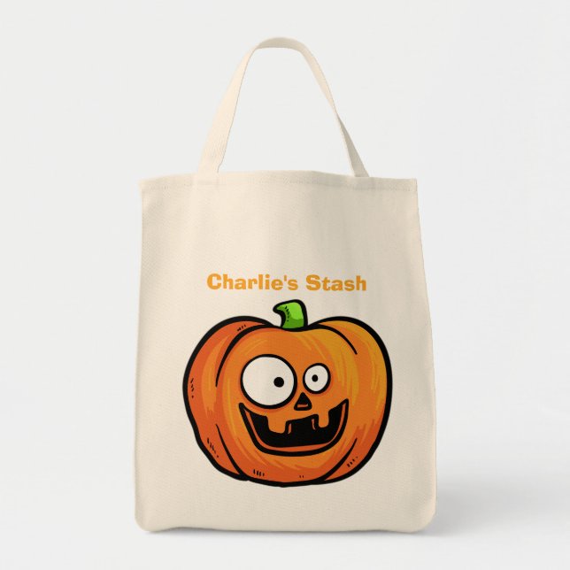 Bolsas de personalizado de texto de Halloween Pump (Frente)