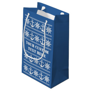 Bolsas de personalizado náutico de texto y de rega