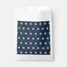Bolsas de Polka Dot Favor (Azul Medianoche y Rosa 