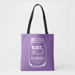 Bolsas de púrpura de boda de púrpura de caramelo v