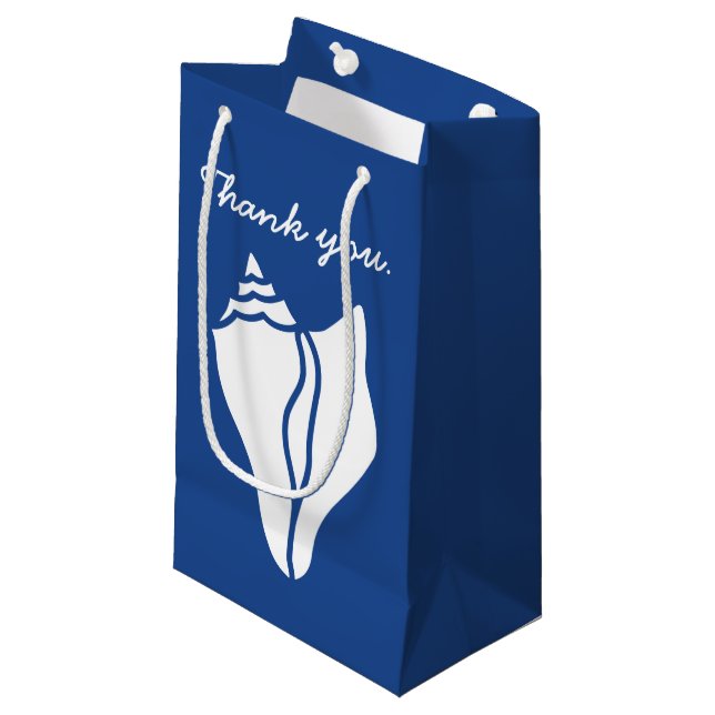 Bolsas de regalo azules con conchas de verano (Angulo Anverso)