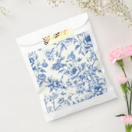 Bolsas de regalo azules de Chinoiserie floral