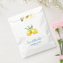 Bolsas de regalo de acuarela de limón para boda