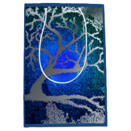 Bolsas de regalo de árbol de plata Yule