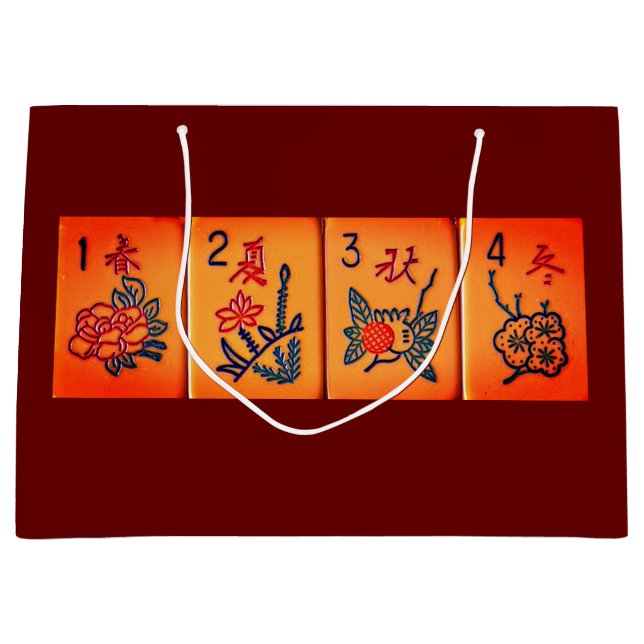 Bolsas de regalo de baldosas de flores antiguas (Anverso)