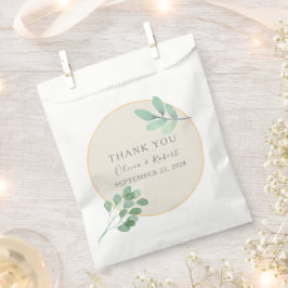 Bolsas de regalo de boda Greenery Gold