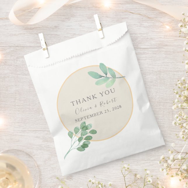Bolsas de regalo de boda Greenery Gold (Cortado)