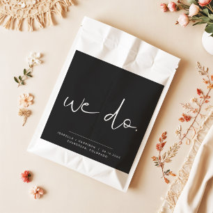 Bolsas de regalo de boda minimalista moderna y ele
