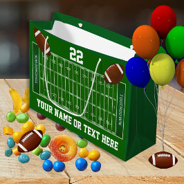 Bolsas de regalo de campo de fútbol con nombre y n