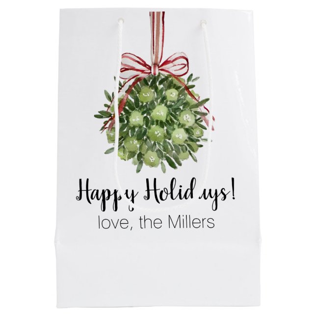 Bolsas de regalo de color de agua Coquette Mistlet (Reverso)