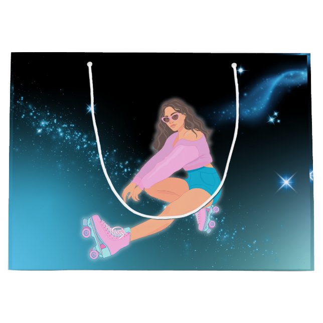 Bolsas de Regalo de Compras de Chica Patinando (Anverso)