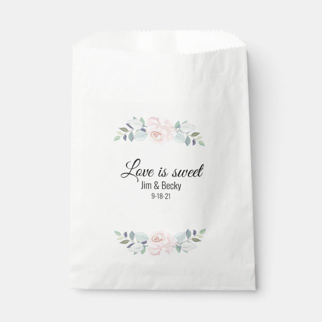 Bolsas de regalo de COQUILLA floral simple (Anverso)