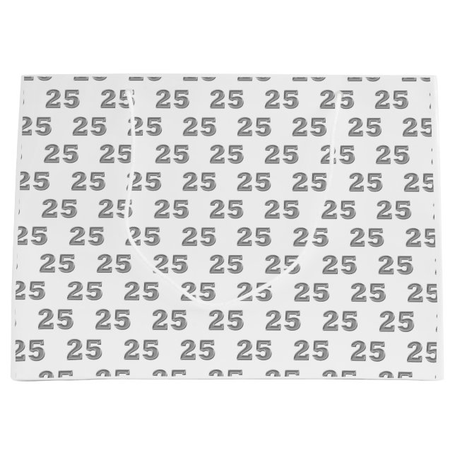 Bolsas de regalo de cumpleaños de 25 años de plata (Anverso)