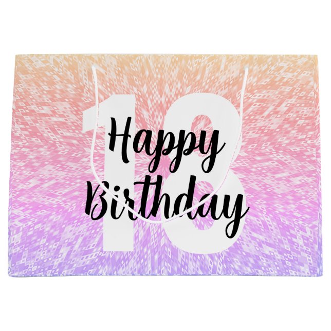 Bolsas de regalo de cumpleaños de Mandala de gran  (Anverso)