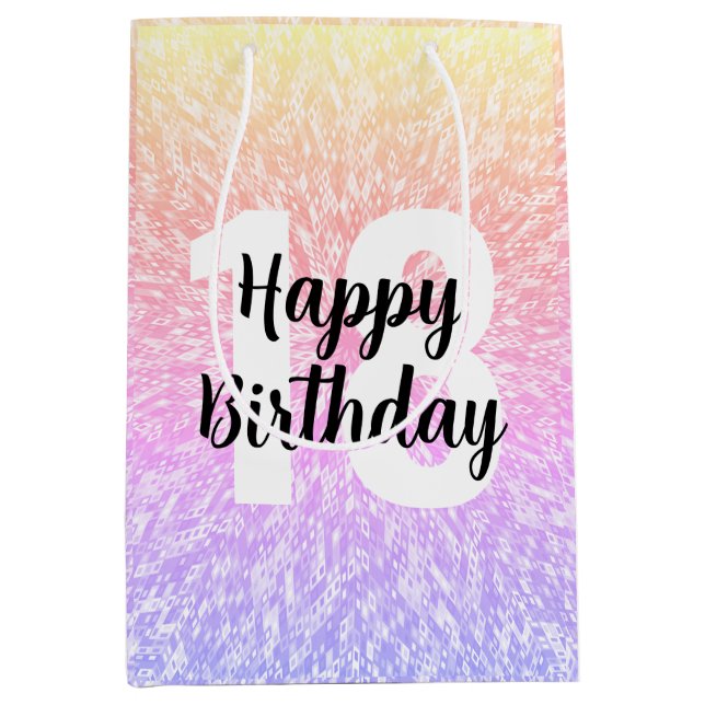 Bolsas de regalo de cumpleaños de Mandala de gran  (Anverso)