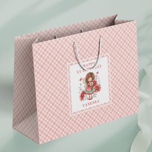 Bolsas de regalo de cumpleaños florales de niña ha