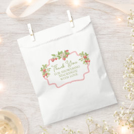 Bolsas de regalo de ducha con tema de fresa