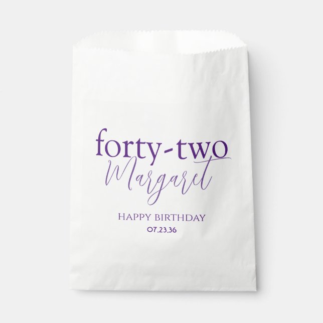 Bolsas de regalo de fiesta de cumpleaños impresas  (Anverso)