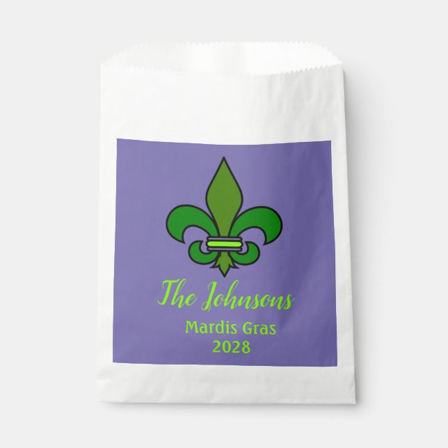 Bolsas de regalo de fiesta de Mardi Gras Fleur de  (Anverso)
