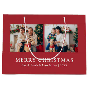 Bolsas de regalo de fotos de Navidad