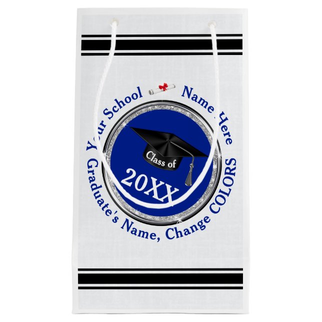Bolsas de regalo de graduación personalizadas, col (Anverso)