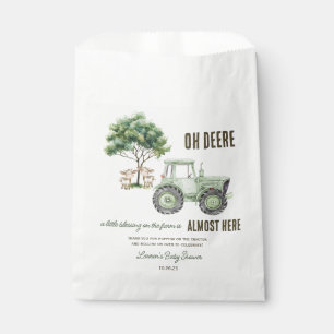 Bolsas de regalo de granja con tractor verde acuar