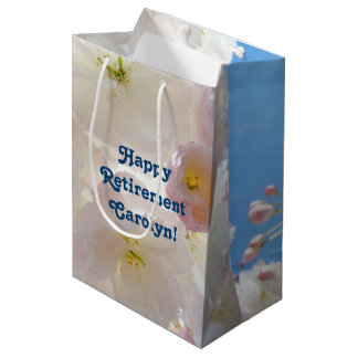 Bolsas de regalo de Jubilación Feliz Agrega nombre