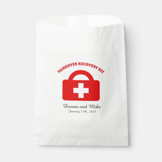 Bolsas de regalo de Kits de recuperación de resaca (Anverso)