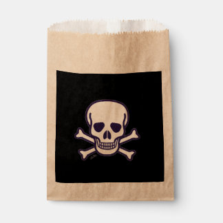 Bolsas de regalo de kraft negro con calavera y hue