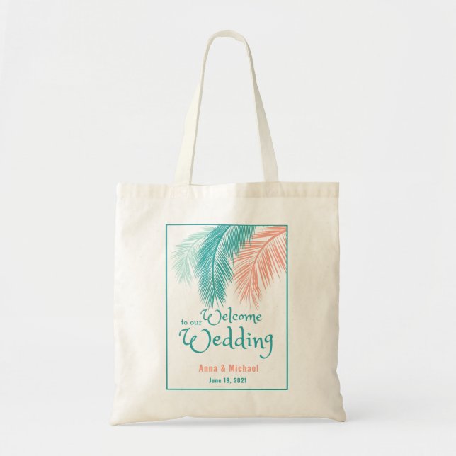 Bolsas de regalo de la boda de destino, bolsa de b (Frente)