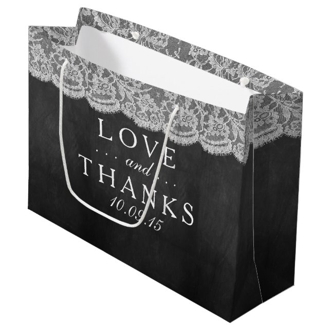 Bolsas de regalo de la colección de Bodas de Chalk (Angulo Anverso)
