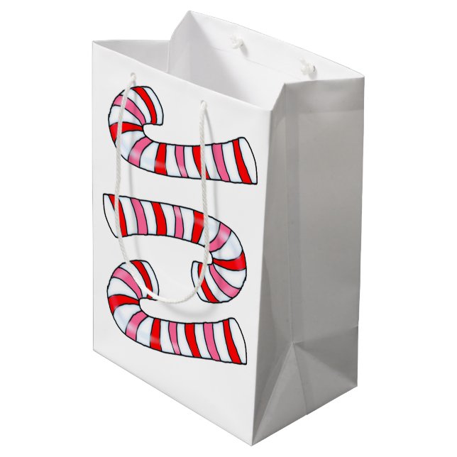 Bolsas de regalo de Navidad Candy Cane Merry (Angulo reverso)