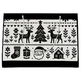 BOLSAS DE REGALO DE NAVIDAD CON PATRÓN ESCANDINAVO