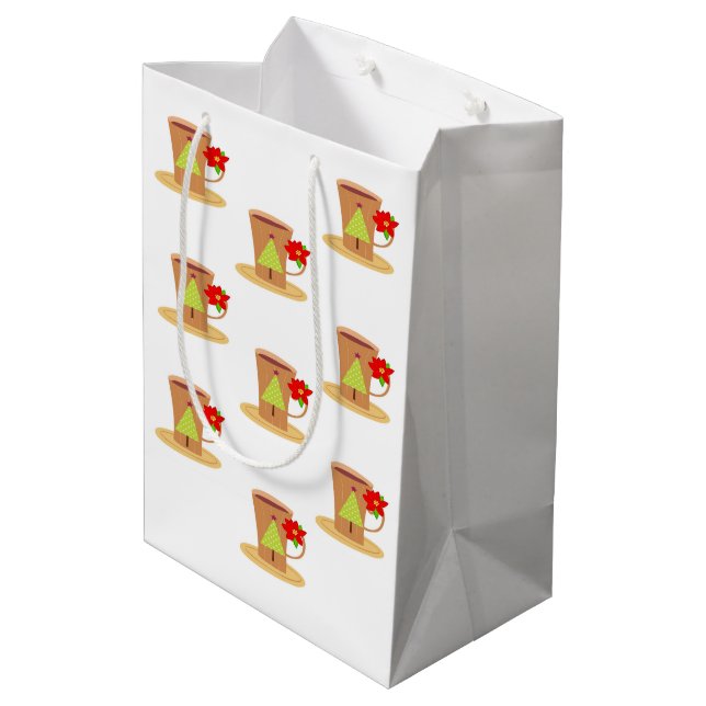 Bolsas de regalo de Navidad de Capuccino (Angulo reverso)