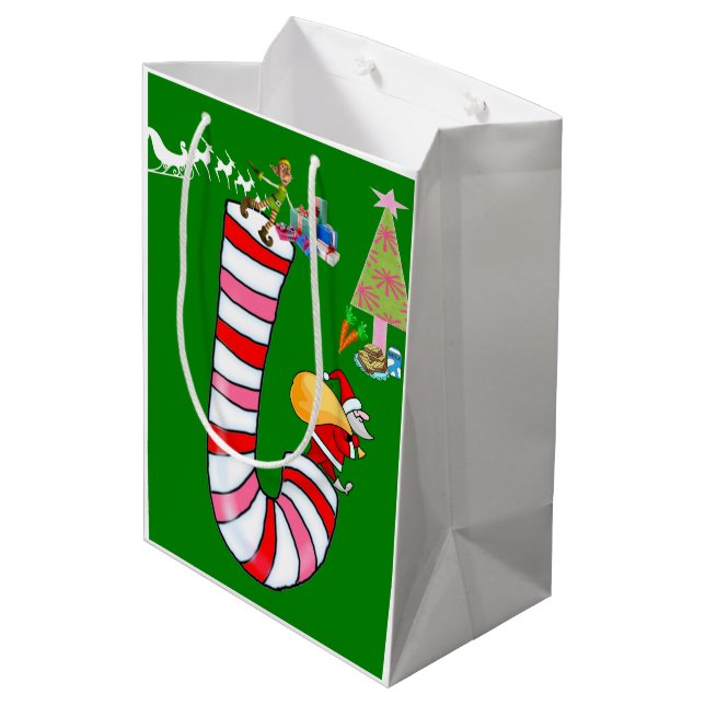 Bolsas de regalo de Navidad de duende (Angulo reverso)