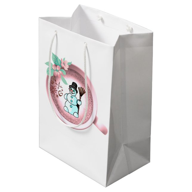 Bolsas de regalo de Navidad de muñeco de nieve (Angulo reverso)