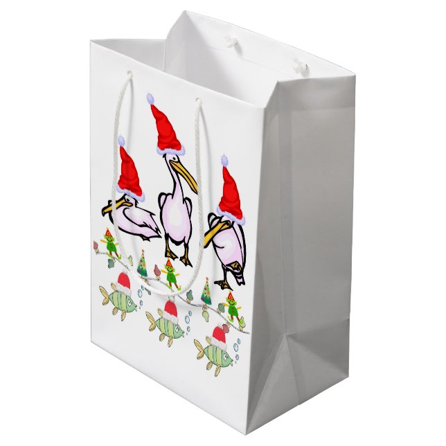 Bolsas de regalo de Navidad de pelícano (Angulo reverso)