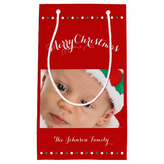 Bolsas de regalo de navidad de Personalizado peque (Anverso)