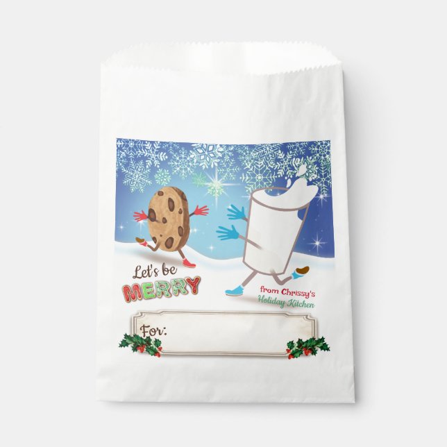Bolsas de regalo de panadería Galletas de Navidad  (Anverso)