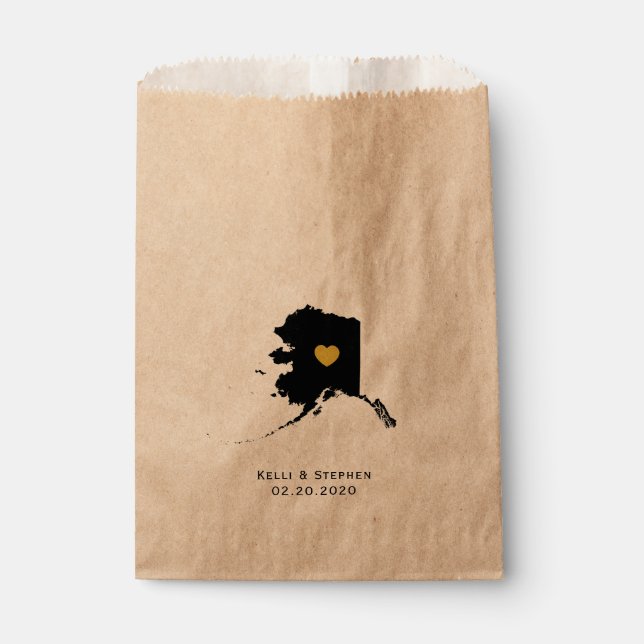 Bolsas de regalo de papel para bodas de Alaska (Anverso)