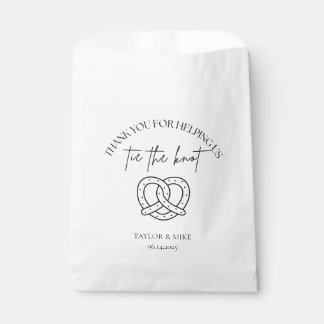 Bolsas de regalo de pretzel para atar el nudo de b
