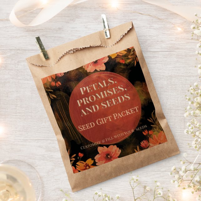 Bolsas de regalo de semillas de flores de boda (Cortado)