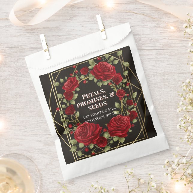 Bolsas de regalo de semillas de flores de rosa de  (Cortado)