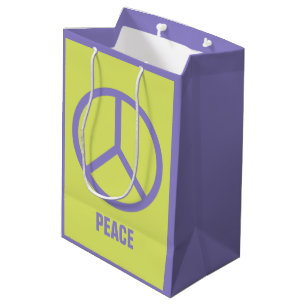 Bolsas de regalo de signo de paz coloridas