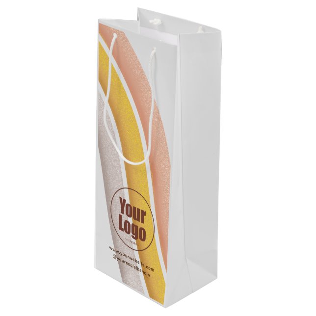 Bolsas de regalo de vino personalizadas con el log (Angulo Anverso)
