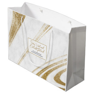 Bolsas de regalo del evento de mármol dorado
